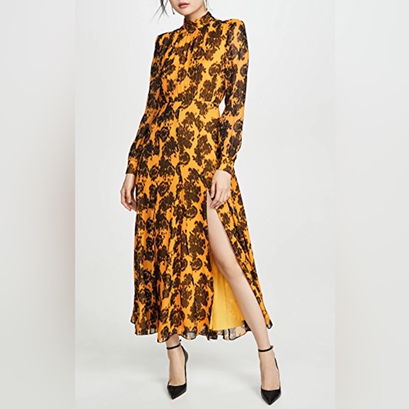 Saloni Jacqui Dress (Saffron Rosa) Size 6